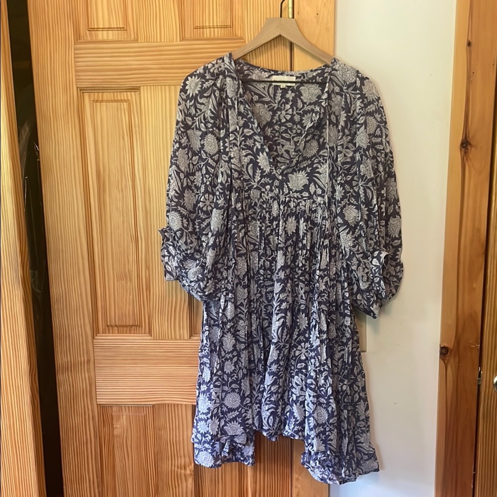 Daughters of India Short Kyra Dress in Blue Iris